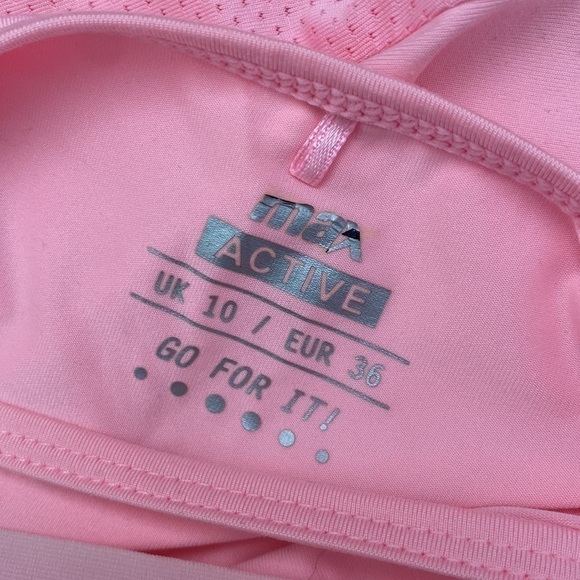 Y2K Sporty Chic Active Strappy Tank Top Soft Pink Athleisure Fit UK 10 - Picture 9 of 10